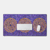 TAPIS DE BUREAU MOSAÏQUE LABYRINTHE (Clavier et souris)