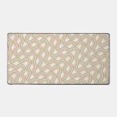 Tapis de bureau motif abstrait ondulé rétro (Recto)