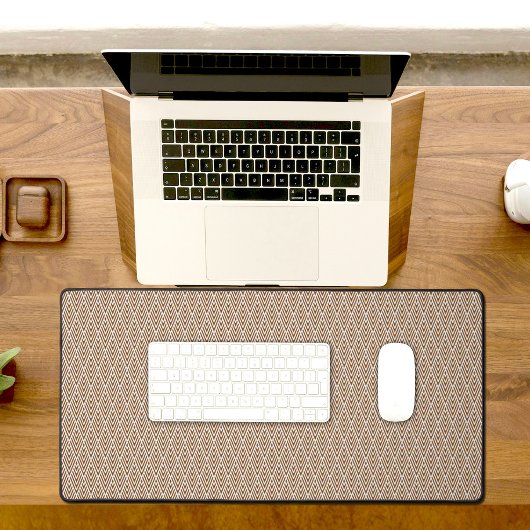 Tapis de bureau motif diamant marron