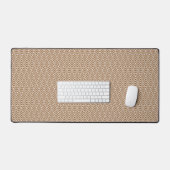 Tapis de bureau motif diamant marron (Clavier et souris)