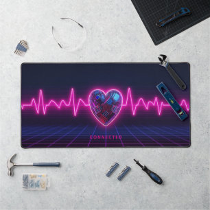 Tapis de bureau Néo Coeur Cybernétique à Pouls Per