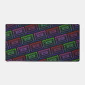 Tapis de bureau Neon Cassette – Rouge Vert (Recto)