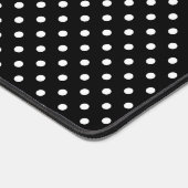 Tapis de bureau noir blanc Pois (Coin)