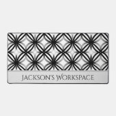 Tapis de bureau noir et blanc personnalisé (Recto)