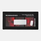 Tapis de bureau noir foncé (Clavier et souris)