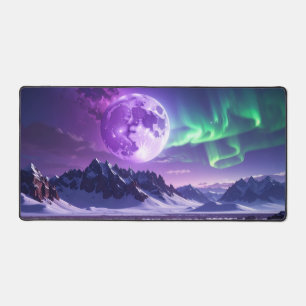 Tapis de bureau Nuit étoilée avec pics auroraux –