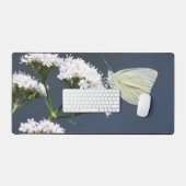 Tapis de bureau Papillon Blanc (Clavier et souris)