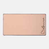 Tapis de bureau personnalisé avec nom écriture cœu (Recto)