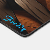 Tapis de bureau personnalisé en écorce de bois (Coin)