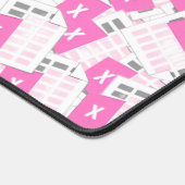 Tapis de bureau personnalisé motif tableur rose (Coin)