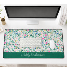 Tapis de bureau personnalisé pour jardin floral