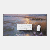 Tapis de bureau Phare de coucher de soleil côtier (Clavier et souris)