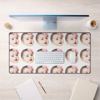 Tapis de bureau photo personnalisé pour papa, visa