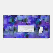 Tapis de bureau pixelisé bleu et violet (Clavier et souris)