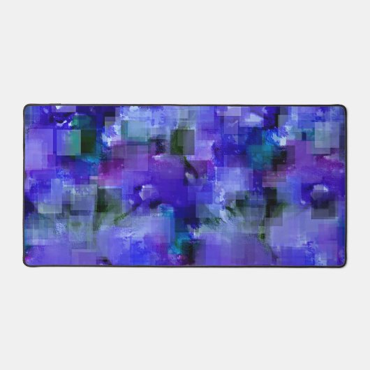 Tapis de bureau pixelisé bleu et violet (Recto)