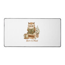 Tapis de bureau pour amoureux des livres de chouet