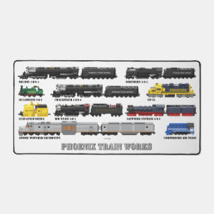 Tapis de bureau pour collection de trains PTW