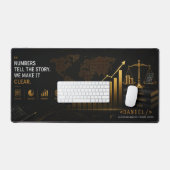 Tapis de bureau pour comptable à nom personnalisé (Clavier et souris)