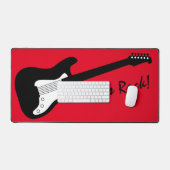 Tapis de bureau pour guitariste (Clavier et souris)