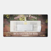 Tapis de bureau pour l'assortiment de vos vins (Clavier et souris)