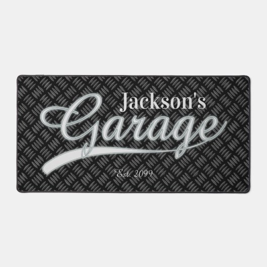 Tapis de bureau pour tablettes d'outil Garage gris (Recto)