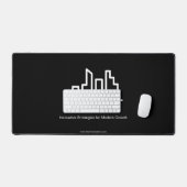 Tapis de bureau professionnel noir et blanc marqué (Clavier et souris)