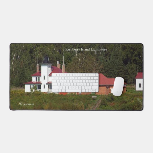 Tapis de bureau Raspberry Island Lighthouse (Clavier et souris)
