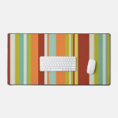 Tapis de bureau rayé coloré (Clavier et souris)