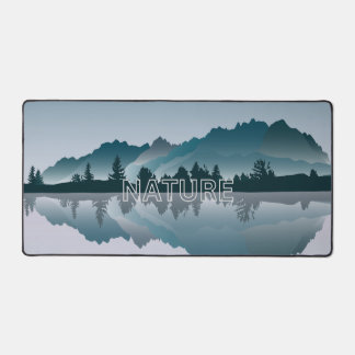 Tapis de bureau reflet de montagne beauté de la na