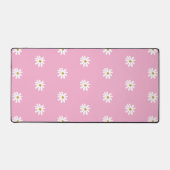 Tapis de bureau rose clair avec des fleurs élégant (Recto)