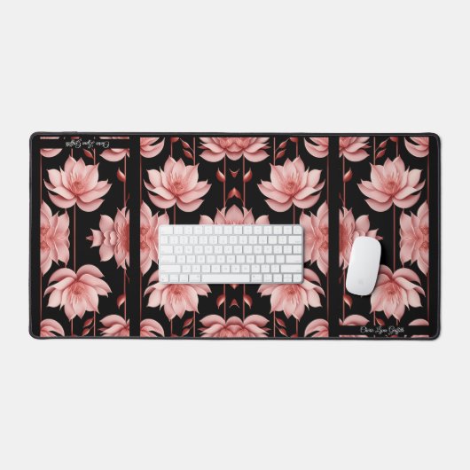 Tapis de bureau rose classique (Clavier et souris)
