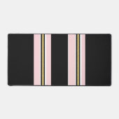 Tapis de bureau rose et or blanc rayure noire (Recto)