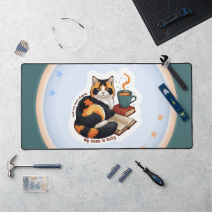 Tapis de bureau sarcelle grande taille personnalis
