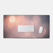 Tapis de bureau souple Bokeh - Rose et Pêche esthé (Clavier et souris)