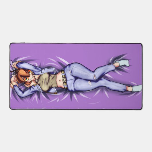 Tapis de bureau Talia Violet de Noctalia (Recto)