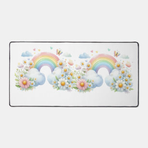 Tapis de bureau - Tapis de bureau floral de printe
