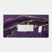 Tapis de bureau tendance fille violet agate or pai (Clavier et souris)