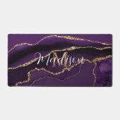 Tapis de bureau tendance fille violet agate or pai (Recto)