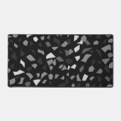 Tapis de bureau Terrazzo noir et blanc (Recto)
