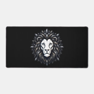 Tapis de bureau tête de lion cristal géométrique f