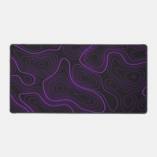 Tapis de bureau topographique violet (Recto)