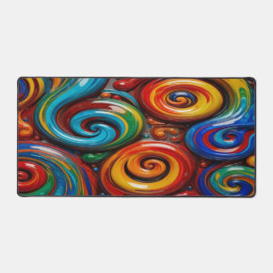 Tapis de bureau - Tourbillons de verre colorés