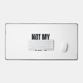 Tapis de bureau typographique extra large Pas mon (Clavier et souris)