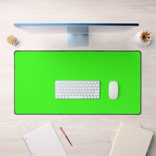Tapis de bureau vert en néon personnalisé - gras e