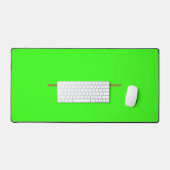 Tapis de bureau vert néon avec accent rose – Perso (Clavier et souris)