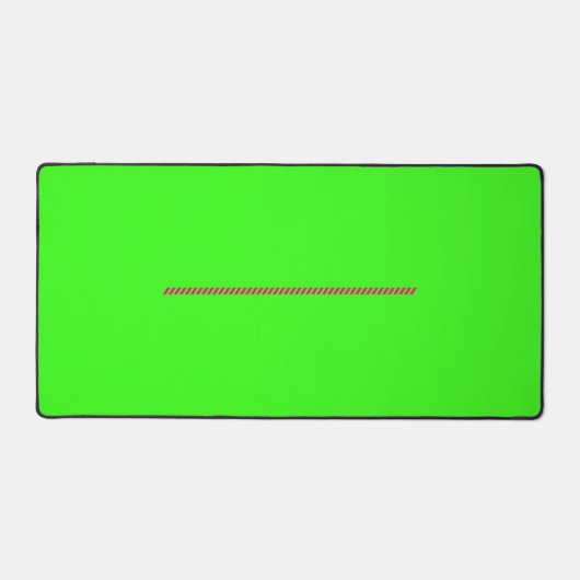 Tapis de bureau vert néon avec accent rose – Perso (Recto)