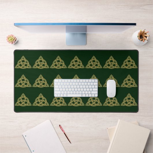 Tapis de bureau vert Trinity Knot (Bureau 1)