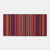 Tapis de bureau vibrant boho chevron rayé (Recto)