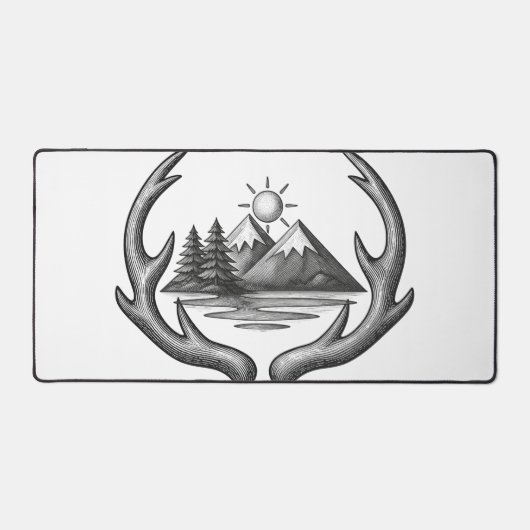 Tapis de bureau vintage Antler Mountain Wilderness (Recto)