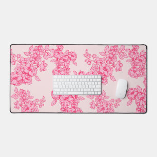 Tapis de bureau vintage et fleuri chic